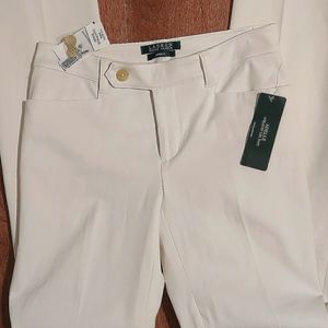 Ralph Lauren Adelle White Trousers with Stretch. 